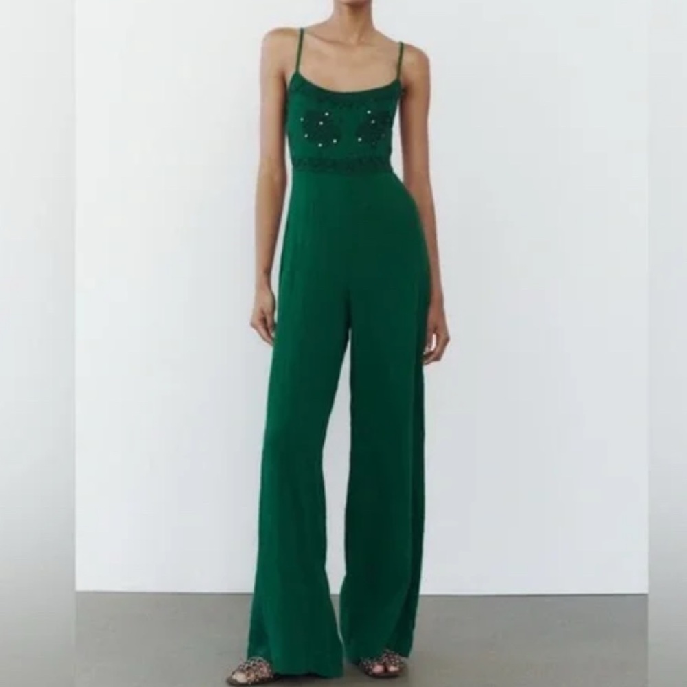Zara Forest Green Jumpsuit